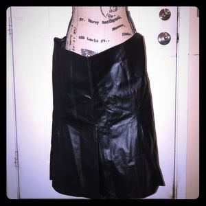 100% leather skirt size 20